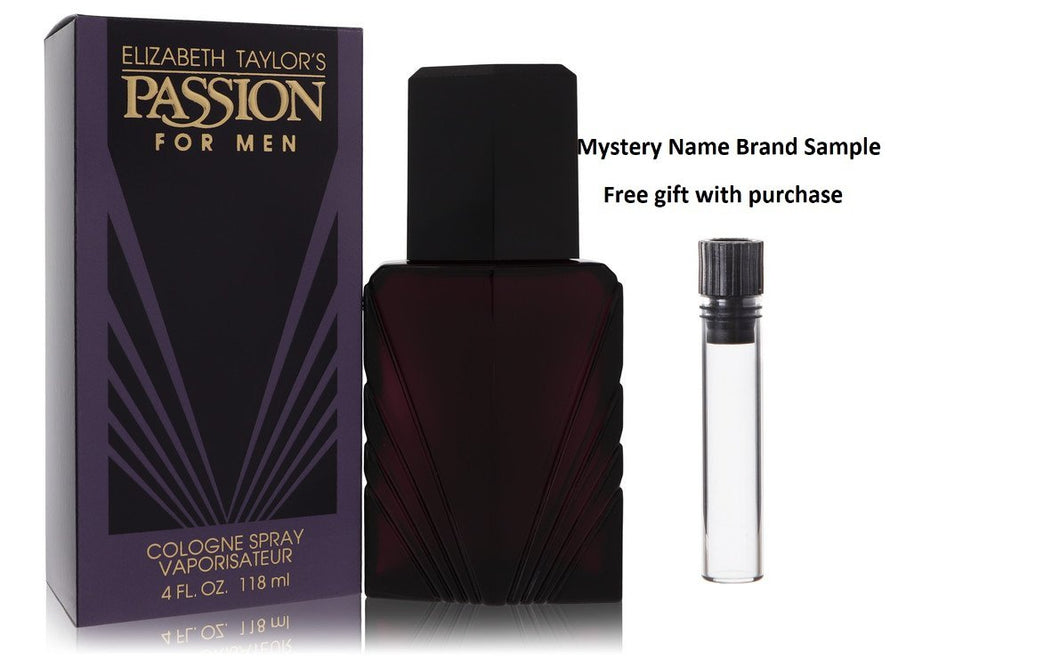 PASSION by Elizabeth Taylor Cologne Spray 4 oz And a Mystery Name brand sample vile