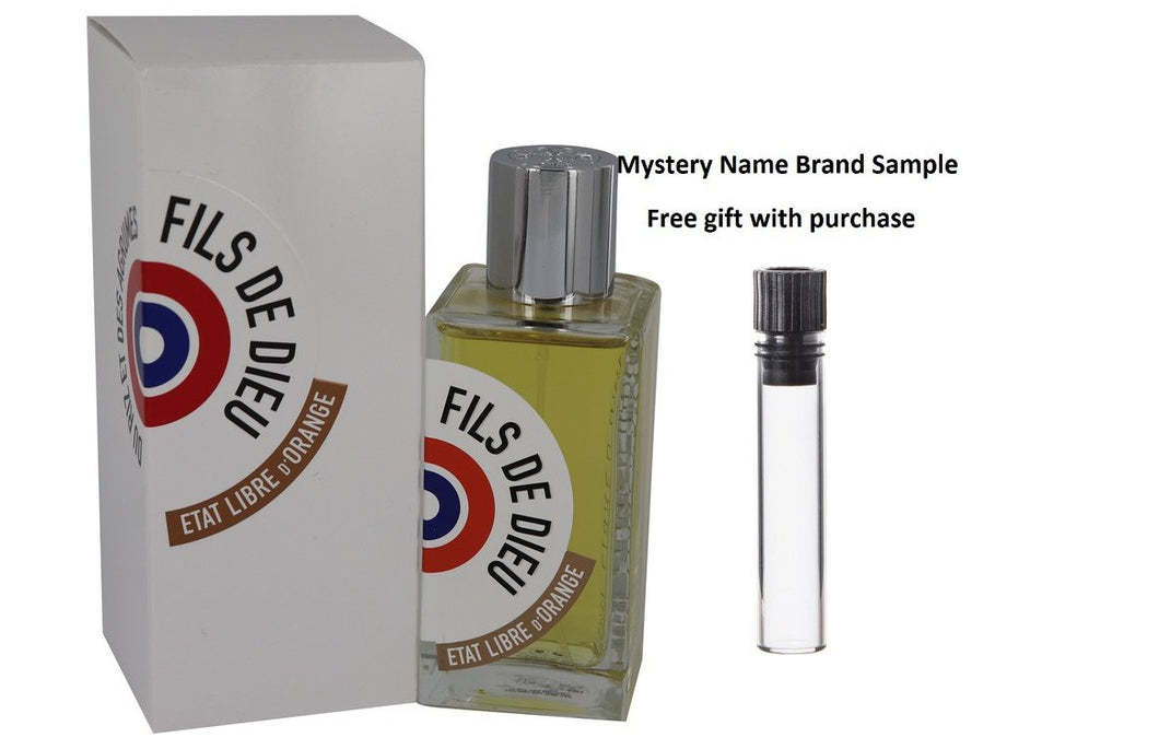 Fils De Dieu by Etat Libre D'Orange Eau De Parfum Spray (Unisex) 3.4 oz And a Mystery Name brand sample vile