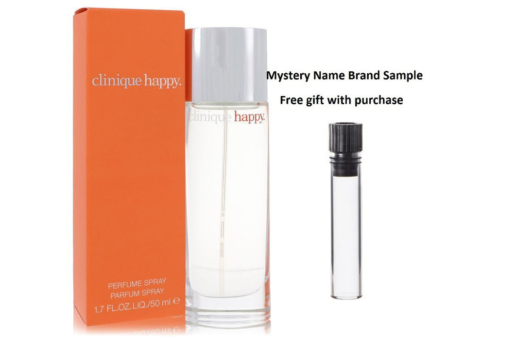 HAPPY by Clinique Eau De Parfum Spray 1.7 oz And a Mystery Name brand sample vile