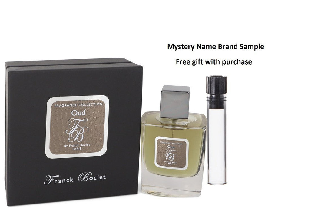 Franck Boclet Oud by Franck Boclet Eau De Parfum Spray 3.4 oz And a Mystery Name brand sample vile