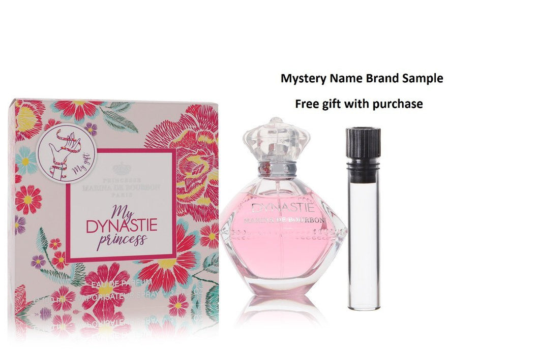 Marina De Bourbon My Dynastie Princess by Marina De Bourbon Eau De Parfum Spray 3.4 oz And a Mystery Name brand sample vile