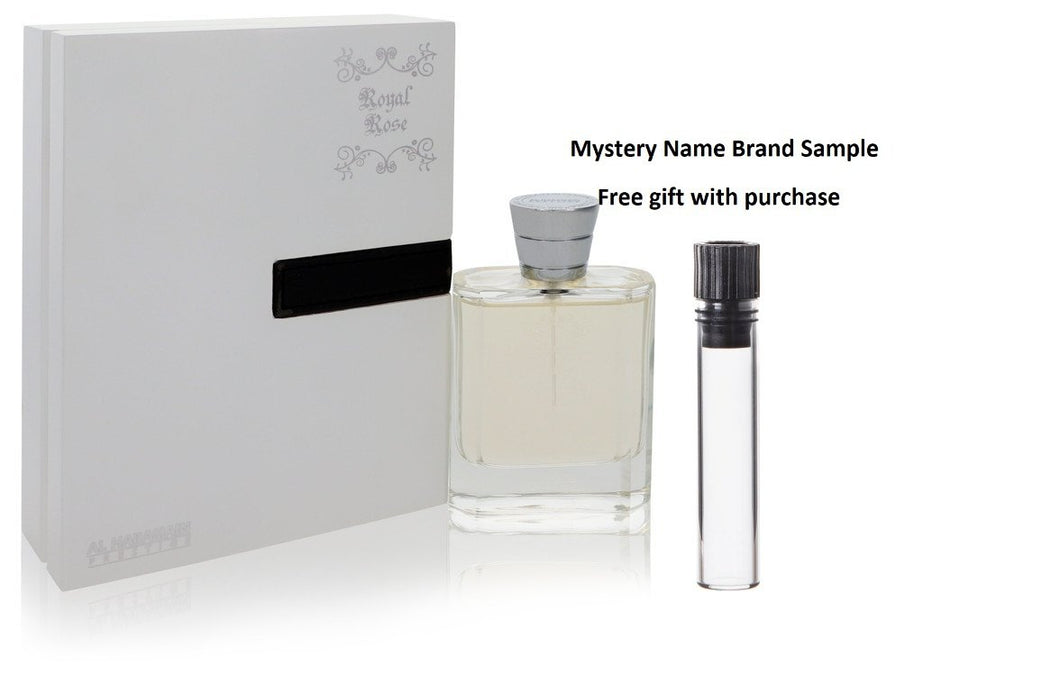 Al Haramain Royal Rose by Al Haramain Eau De Parfum Spray 3.4 oz And a Mystery Name brand sample vile