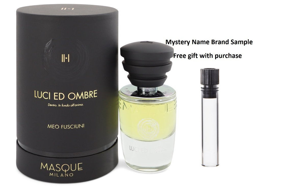 Luci Ed Ombre by Masque Milano Eau De Parfum Spray (Unisex) 1.18 oz And a Mystery Name brand sample vile