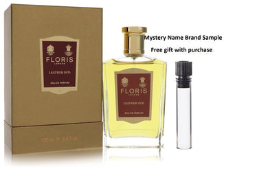 Floris Leather Oud by Floris Eau De Parfum Spray 3.4 oz And a Mystery Name brand sample vile