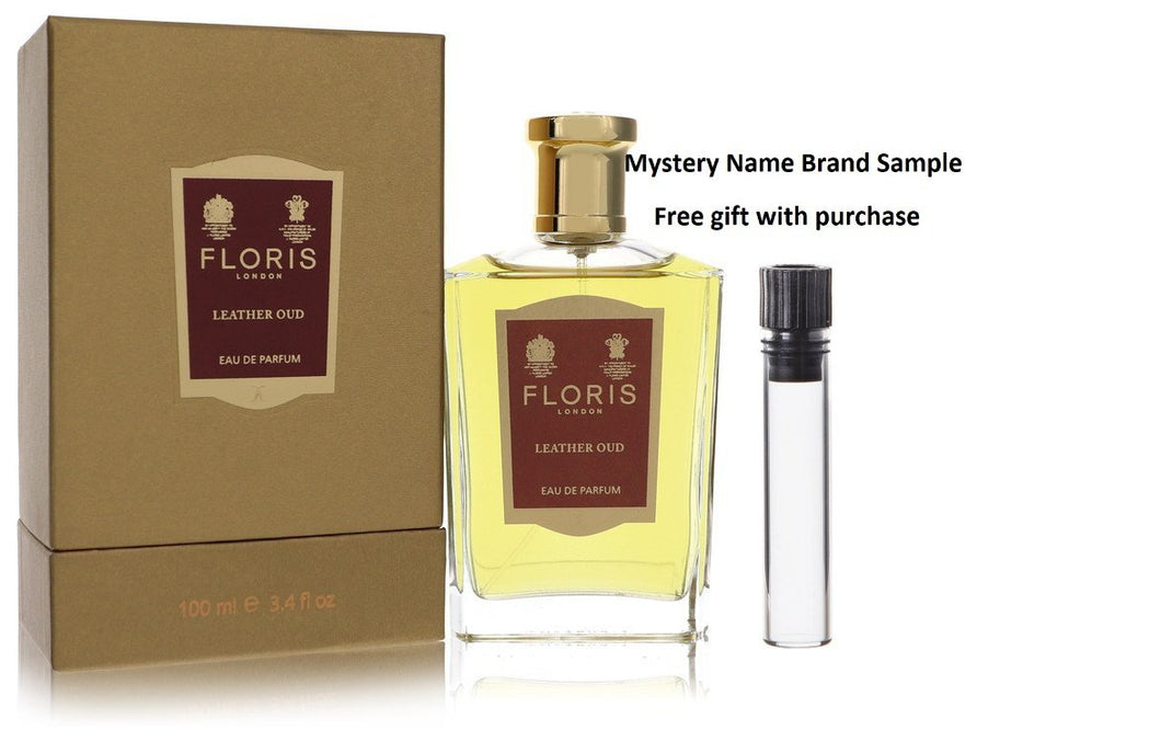 Floris Leather Oud by Floris Eau De Parfum Spray 3.4 oz And a Mystery Name brand sample vile