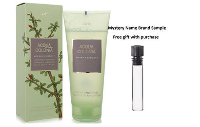 4711 Acqua Colonia Myrrh & Kumquat by 4711 Shower Gel 6.8 oz And a Mystery Name brand sample vile