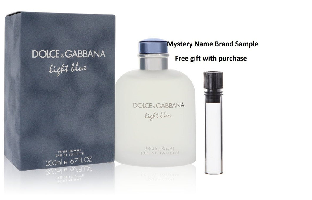 Light Blue by Dolce & Gabbana Eau De Toilette Spray 6.8 oz And a Mystery Name brand sample vile