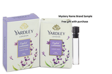 English Lavender by Yardley London Soap 3.5 oz And a Mystery Name brand sample vile