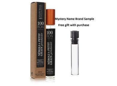 100 Bon Neroli & Petit Grain Printanier by 100 Bon Mini Concentree De Parfum (Unisex Refillable) .5 oz And a Mystery Name brand sample vile