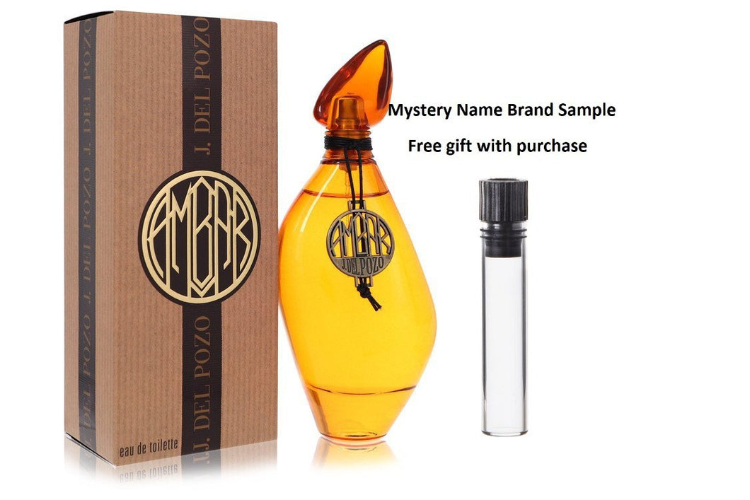 J Del Pozo Ambar by Jesus Del Pozo Eau De Toilette Spray 3.4 oz And a Mystery Name brand sample vile
