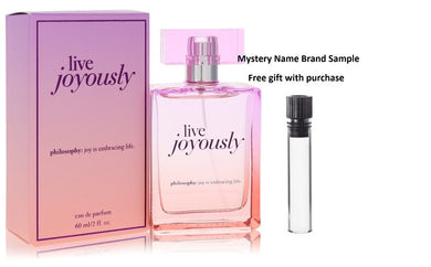 Live Joyously by Philosophy Eau De Parfum Spray 2 oz And a Mystery Name brand sample vile
