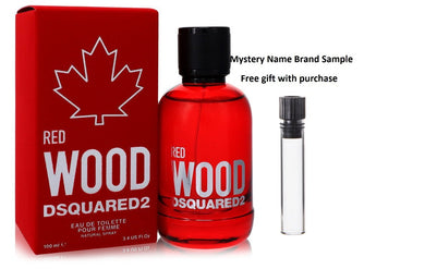 Dsquared2 Red Wood by Dsquared2 Eau De Toilette Spray 3.4 oz And a Mystery Name brand sample vile