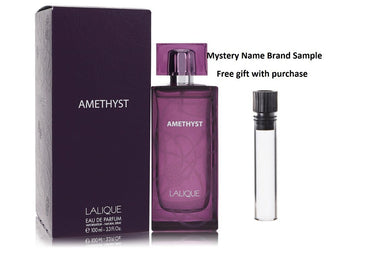 Lalique Amethyst by Lalique Eau De Parfum Spray 3.4 oz And a Mystery Name brand sample vile