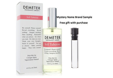 Demeter Soft Tuberose by Demeter Cologne Spray 4 oz And a Mystery Name brand sample vile