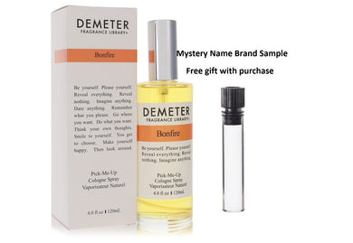 Demeter Bonfire by Demeter Cologne Spray 4 oz And a Mystery Name brand sample vile