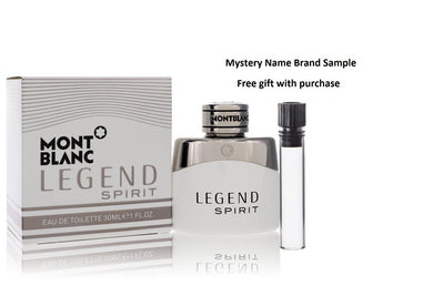 Montblanc Legend Spirit by Mont Blanc Eau De Toilette Spray 1 oz And a Mystery Name brand sample vile