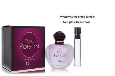 Pure Poison by Christian Dior Eau De Parfum Spray 3.4 oz And a Mystery Name brand sample vile