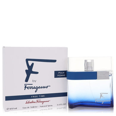 F Free Time by Salvatore Ferragamo Eau De Toilette Spray 3.4 oz For Men