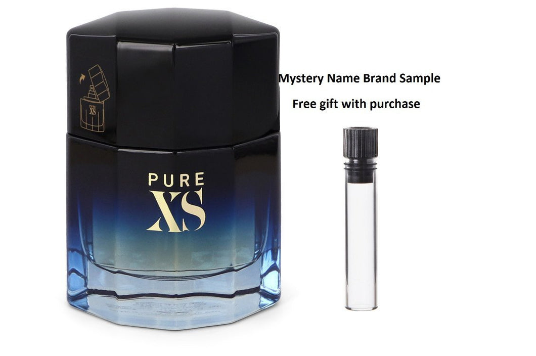Pure XS by Paco Rabanne Eau De Toilette Spray (Tester) 3.4 oz And a Mystery Name brand sample vile