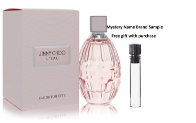 Jimmy Choo L'eau by Jimmy Choo Eau De Toilette Spray 3 oz And a Mystery Name brand sample vile