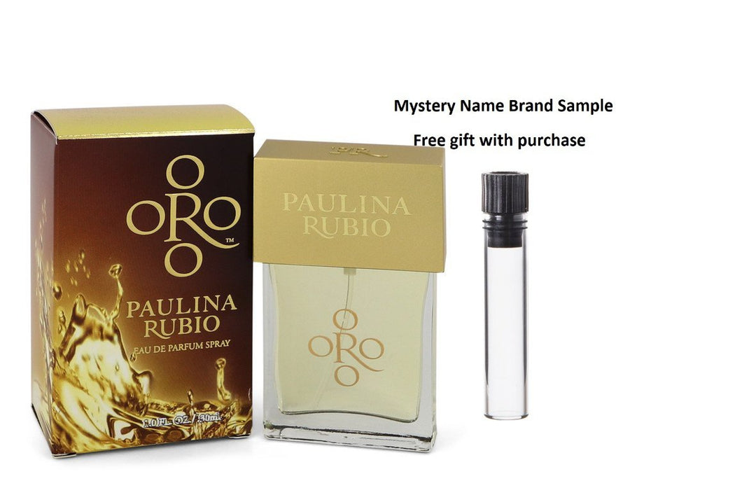 Oro Paulina Rubio by Paulina Rubio Eau De Parfum Spray 1 oz And a Mystery Name brand sample vile