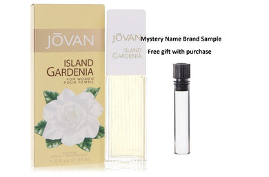 Jovan Island Gardenia by Jovan Cologne Spray 1.5 oz And a Mystery Name brand sample vile