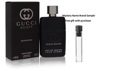 Gucci Guilty Pour Homme by Gucci Eau De Parfum Spray 1.6 oz And a Mystery Name brand sample vile