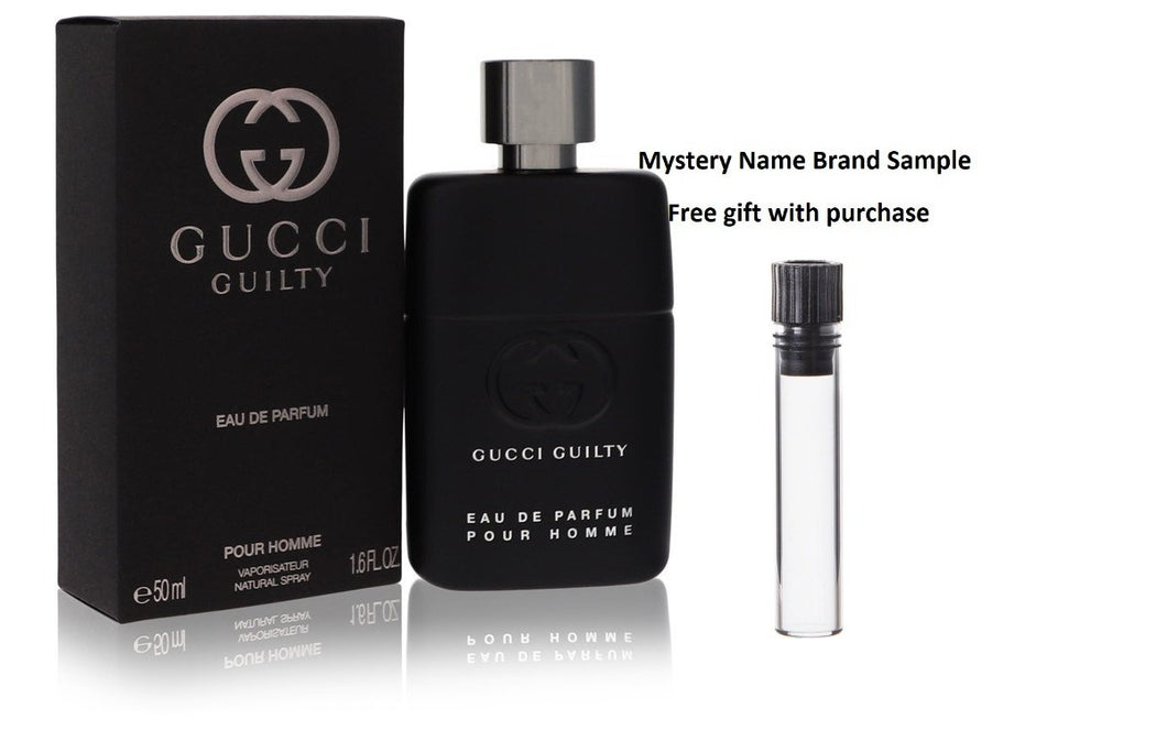 Gucci Guilty Pour Homme by Gucci Eau De Parfum Spray 1.6 oz And a Mystery Name brand sample vile