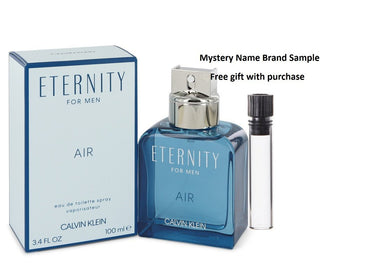 Eternity Air by Calvin Klein Eau De Toilette Spray 3.4 oz And a Mystery Name brand sample vile