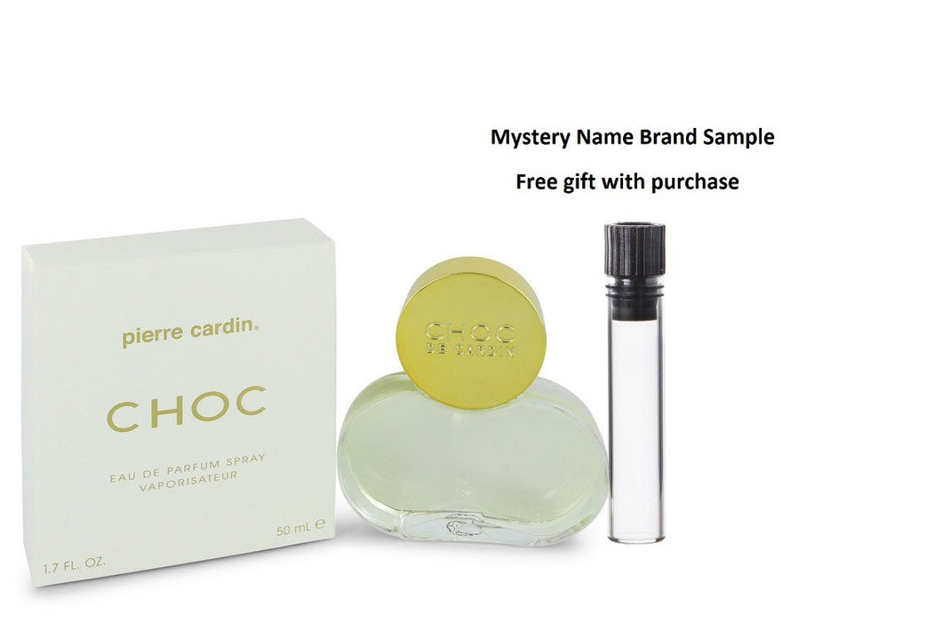 Choc De Cardin by Pierre Cardin Eau De Parfum Spray 1.7 oz And a Mystery Name brand sample vile