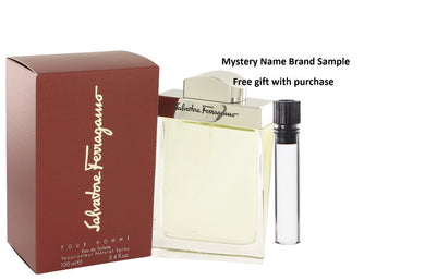 SALVATORE FERRAGAMO by Salvatore Ferragamo Eau De Toilette Spray 3.4 oz And a Mystery Name brand sample vile