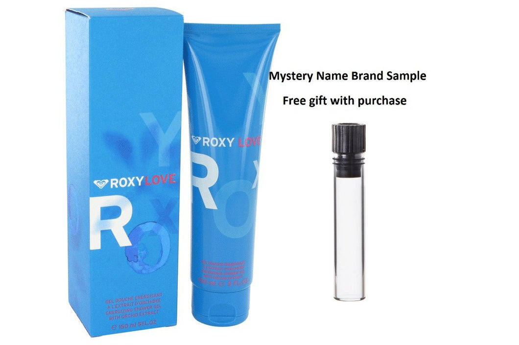 Roxy Love by Quicksilver Shower Gel 5 oz And a Mystery Name brand sample vile