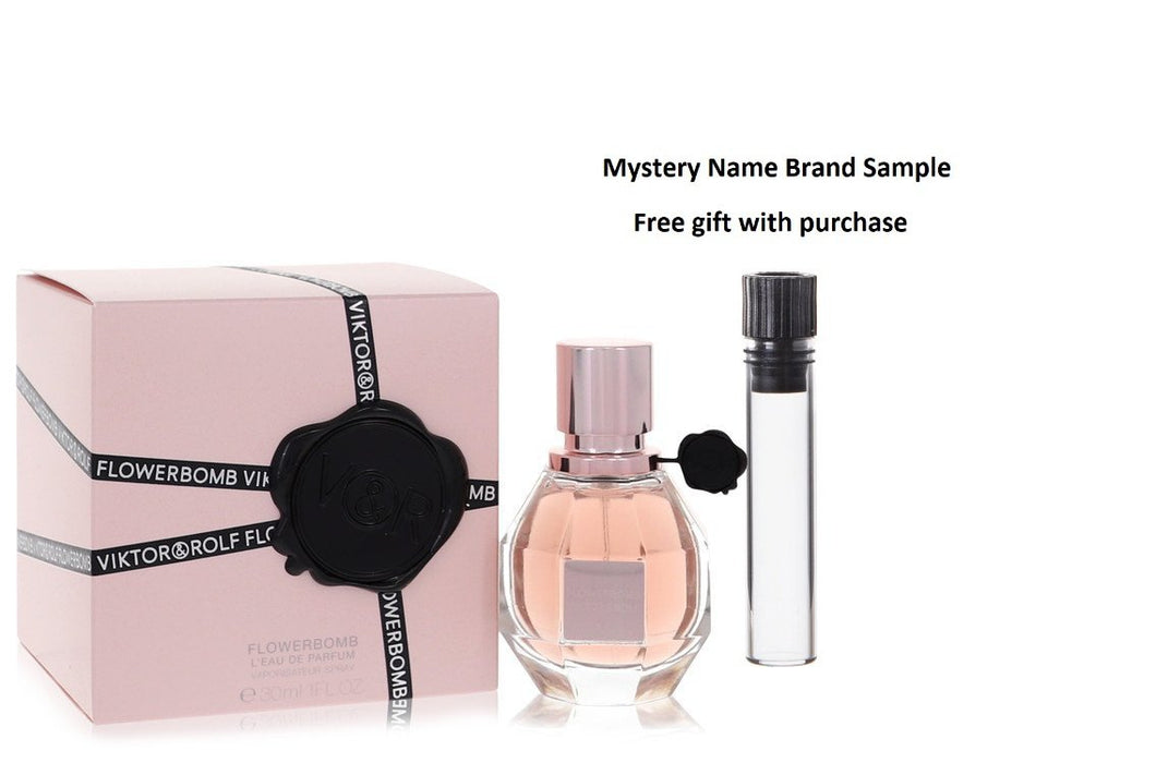 Flowerbomb by Viktor & Rolf Eau De Parfum Spray 1 oz And a Mystery Name brand sample vile