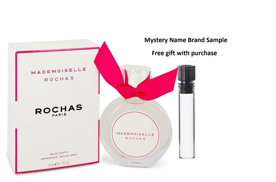 Mademoiselle Rochas by Rochas Eau De Toilette Spray 1.7 oz And a Mystery Name brand sample vile