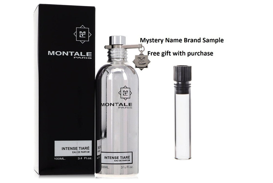 Montale Intense Tiare by Montale Eau De Parfum Spray 3.4 oz  And a Mystery Name brand sample vile