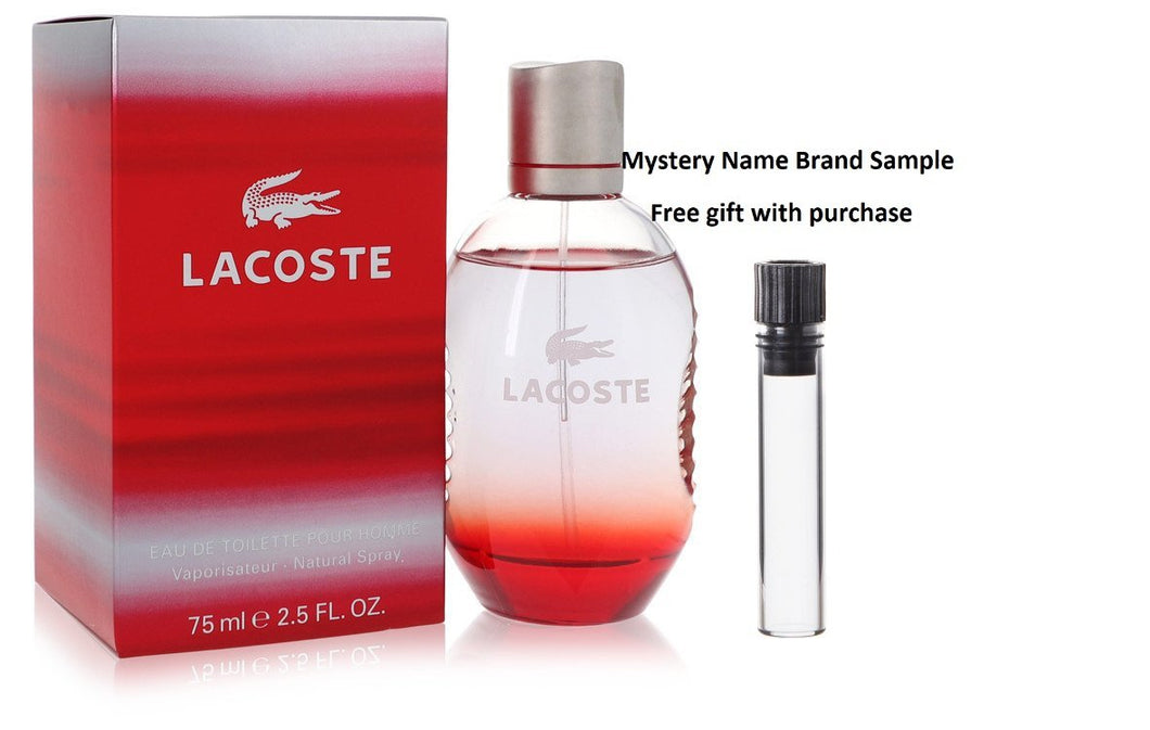 Lacoste Style In Play by Lacoste Eau De Toilette Spray 2.5 oz And a Mystery Name brand sample vile