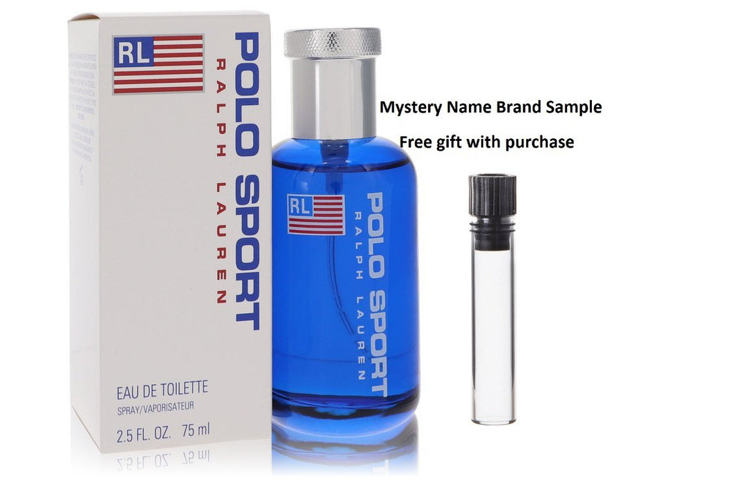 POLO SPORT by Ralph Lauren Eau De Toilette Spray 2.5 oz And a Mystery Name brand sample vile