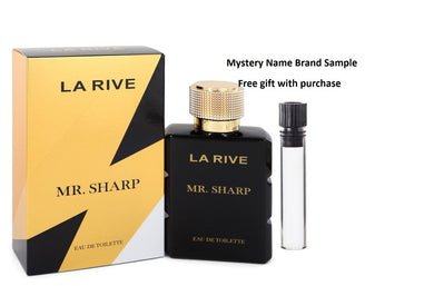 La Rive Mr. Sharp by La Rive Eau De Toilette Spray 3.3 oz And a Mystery Name brand sample vile