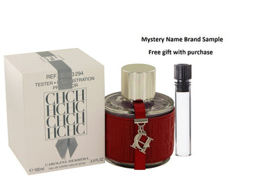 CH Carolina Herrera by Carolina Herrera Eau De Toilette Spray (Tester) 3.4 oz And a Mystery Name brand sample vile
