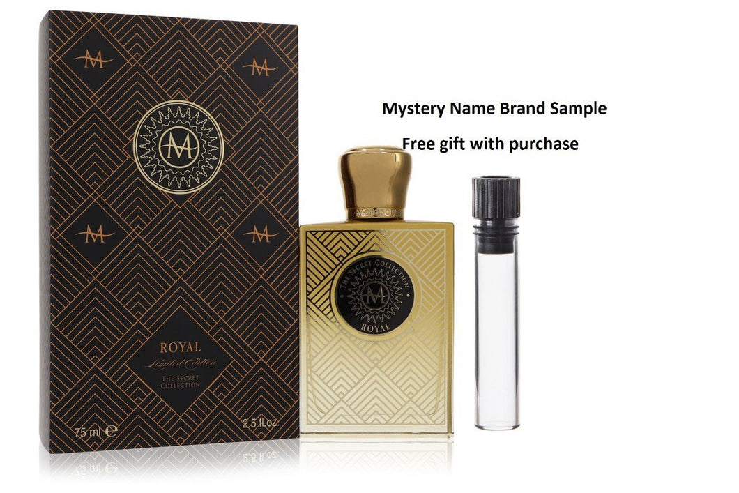 Moresque Royal Limited Edition by Moresque Eau De Parfum Spray 2.5 oz And a Mystery Name brand sample vile
