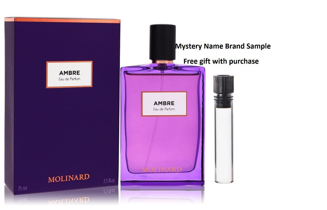 Molinard Ambre by Molinard Eau De Parfum Spray 2.5 oz And a Mystery Name brand sample vile