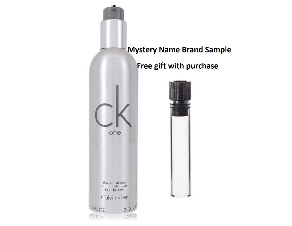 CK ONE by Calvin Klein Body Lotion/ Skin Moisturizer (Unisex) 8.5 oz And a Mystery Name brand sample vile