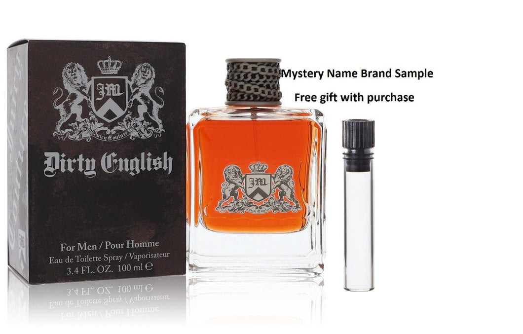 Dirty English by Juicy Couture Eau De Toilette Spray 3.4 oz And a Mystery Name brand sample vile