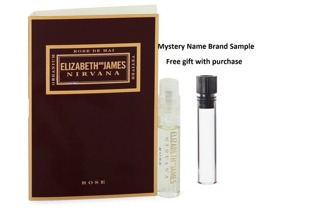 Nirvana Rose by Elizabeth and James Vial (sample) .07 oz And a Mystery Name brand sample vile