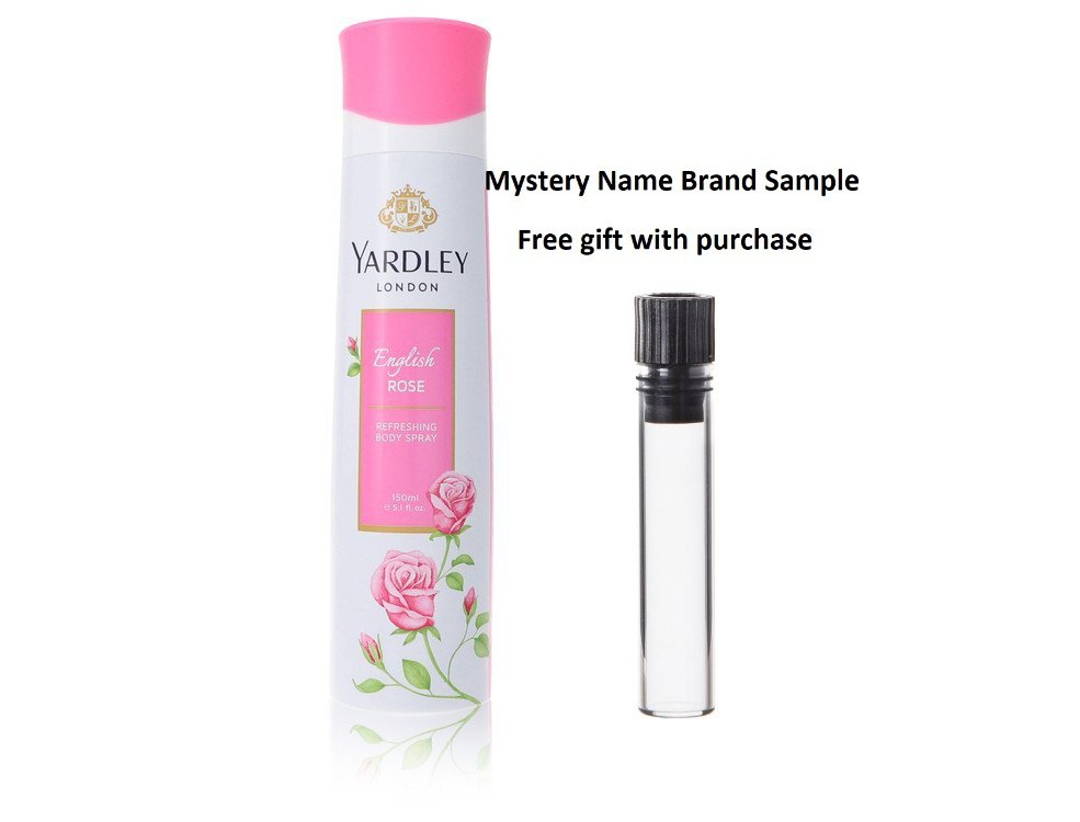 English Rose Yardley by Yardley London Body Spray 5.1 oz And a Mystery Name brand sample vile
