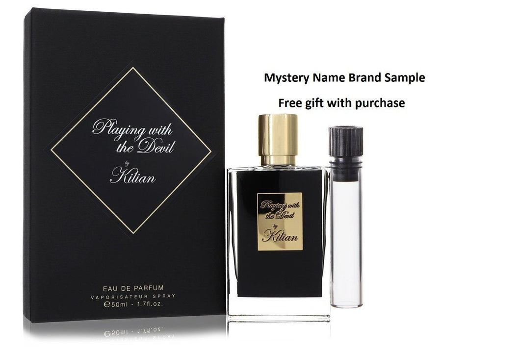 Playing with The Devil by Kilian Eau De Parfum Spray 1.7 oz And a Mystery Name brand sample vile
