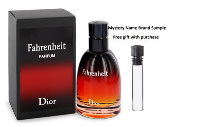 FAHRENHEIT by Christian Dior Eau De Parfum Spray 2.5 oz And a Mystery Name brand sample vile
