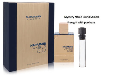 Al Haramain Amber Oud Bleu Edition by Al Haramain Eau De Parfum Spray 2.03 oz And a Mystery Name brand sample vile