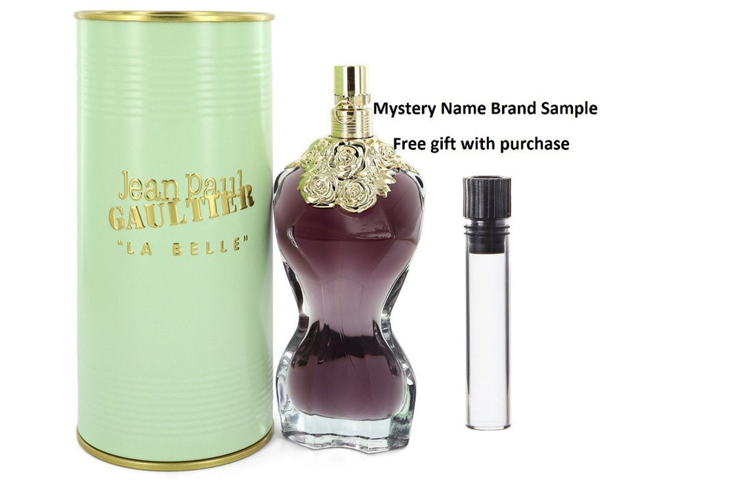 Jean Paul Gaultier La Belle by Jean Paul Gaultier Eau De Parfum Spray 3.4 oz And a Mystery Name brand sample vile