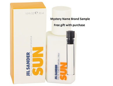 Jil Sander Sun by Jil Sander Eau De Toilette Spray 1 oz And a Mystery Name brand sample vile